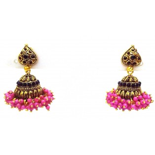 Golden Oxidized Earrings Jhumka Jhumki Bali Jewelry Bollywood Drop Dangle Long E28